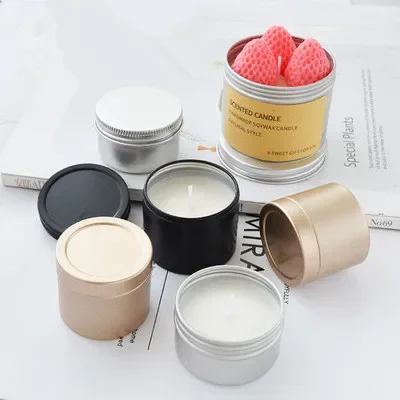 Luxury Skincare Samples - Luxe kaarsenpotten met deksel, ronde kaarsenverpakkingen